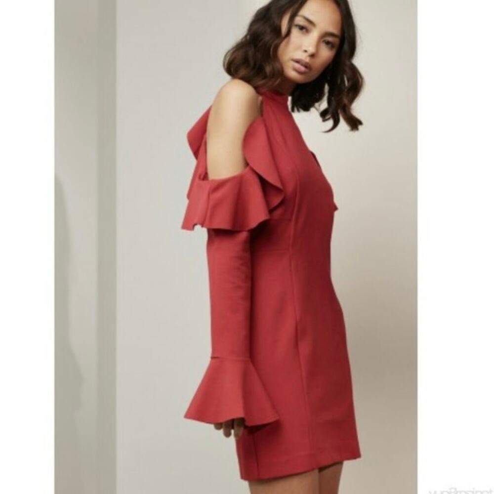 Free People Sweet Talk Ruffle Coquette Mini Dress In Raspberry Size Small - Picture 3 of 7